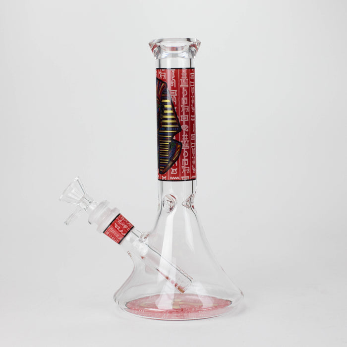 10" Pharaoh's Legacy Design Glass Beaker Bong Glass Bong 777 Smoke