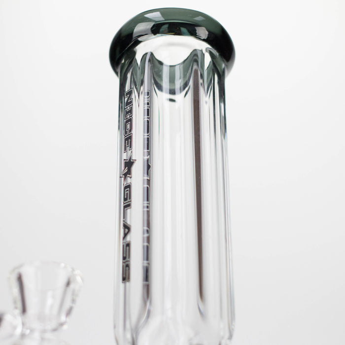 NG | 12 inch Hexagon Tube Cone Perc Bong [YN1183] Glass Bong High-End Brands Glass