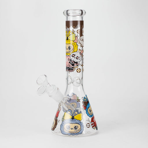 10" Lovely Cartoon Design Glass Beaker Bong Glass Bong 777 Smoke Design1