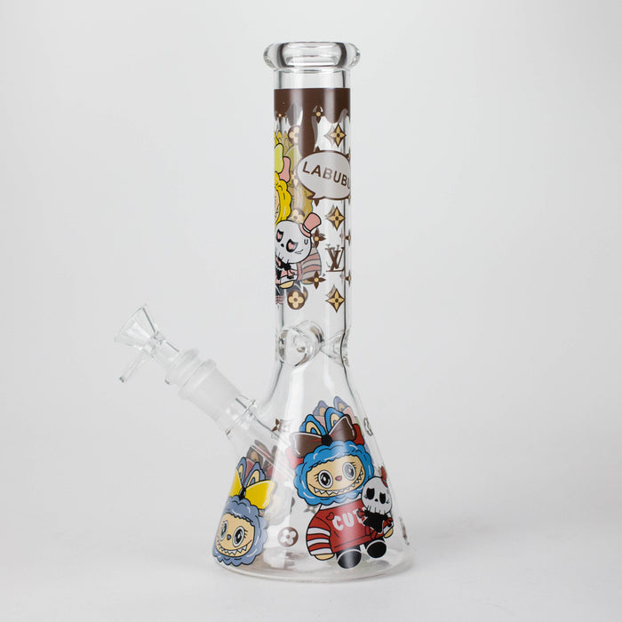 10" Lovely Cartoon Design Glass Beaker Bong Glass Bong 777 Smoke