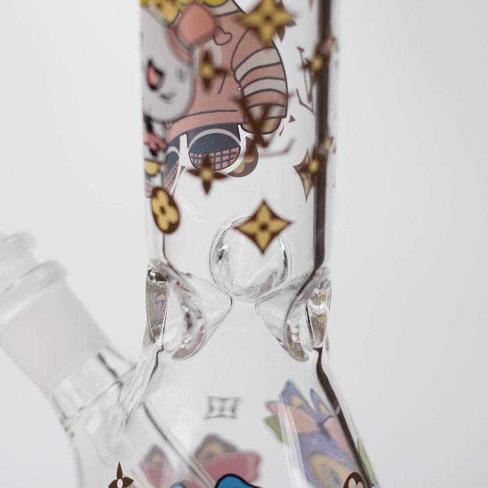 10" Lovely Cartoon Design Glass Beaker Bong Glass Bong 777 Smoke