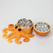 4" Octopus-Shaped Metal Grinder Gift Pack 3-Layer (Box of 12) Display Pack 777 Smoke