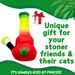 Lil Bo da Bong- Parody Plush Rasta Color Catnip Cat Toy - 5" For Pet PAW:20