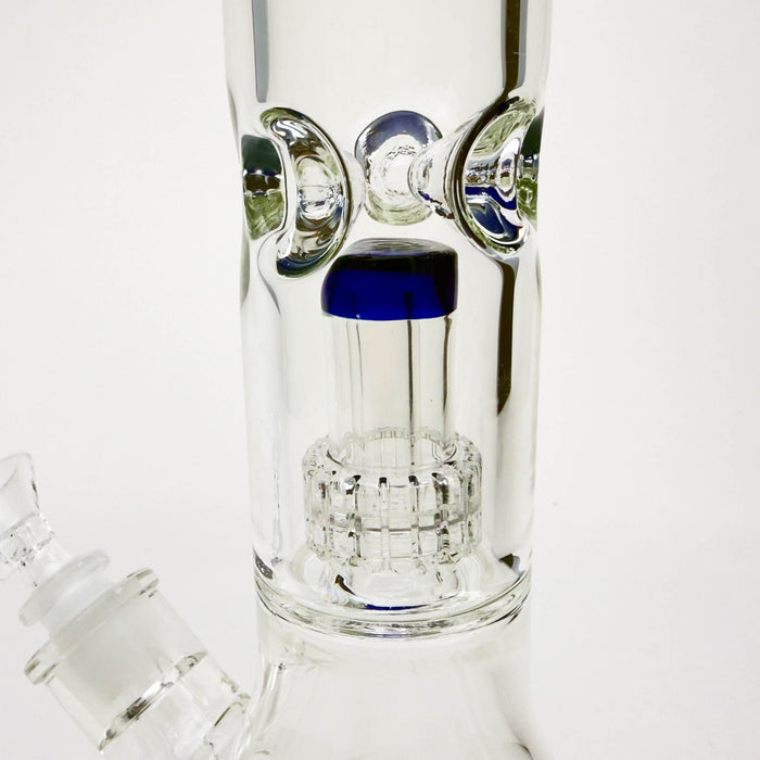 16" Color-Accented Glass Water Bong with Percolator Glass Bong 777 Smoke