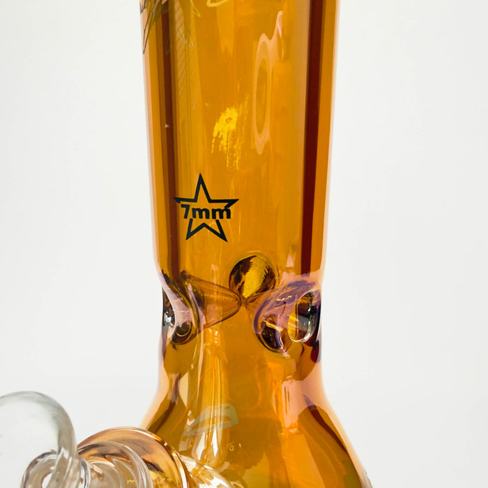 Z18" 7mm Glass Beaker Bong with Monroe Design and Ice Catcher Glass Bong 777 Smoke