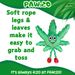 MJ the Marijuana Leaf - Squeaky Dog Toy - Shelf-Sitter Plushie - 13" For Pet PAW:20