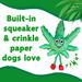 MJ the Marijuana Leaf - Squeaky Dog Toy - Shelf-Sitter Plushie - 13" For Pet PAW:20