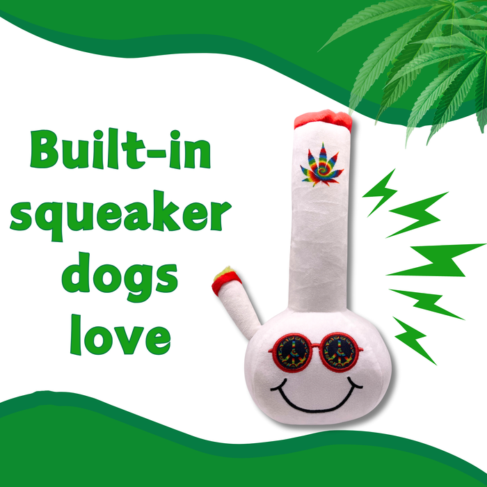 Billie Bong - Parody Plush Squeaky Dog Toy - 10" For Pet PAW:20
