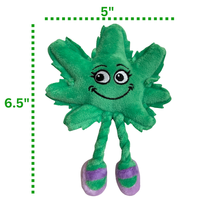 Lil' Mary Jane the Marijuana Leaf - Plush Catnip Cat Toy - 6" For Pet PAW:20