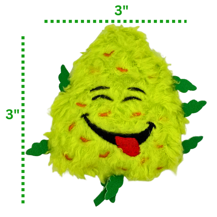Bud Jr. the Weed Nug - Plush Catnip Cat Toy - 3" For Pet PAW:20