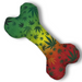 Stoned to da Bone, Rasta Marijuana Leaf Patten - Squeaky Bone Dog Toy - 8" For Pet PAW:20