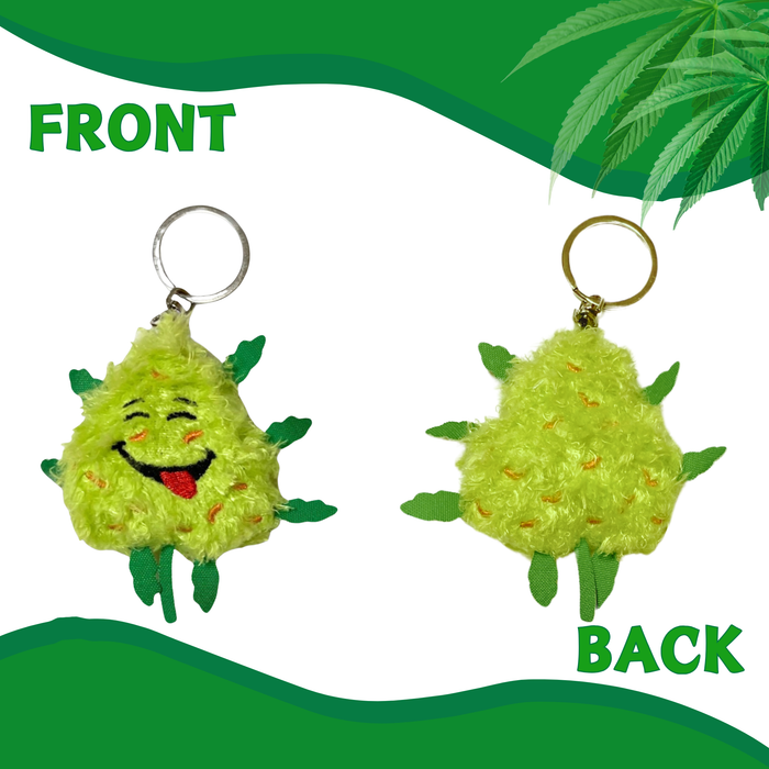 Bud the Weed Nug Keychain - Stuffed Parody Pot Nug - 2" Gadget PAW:20