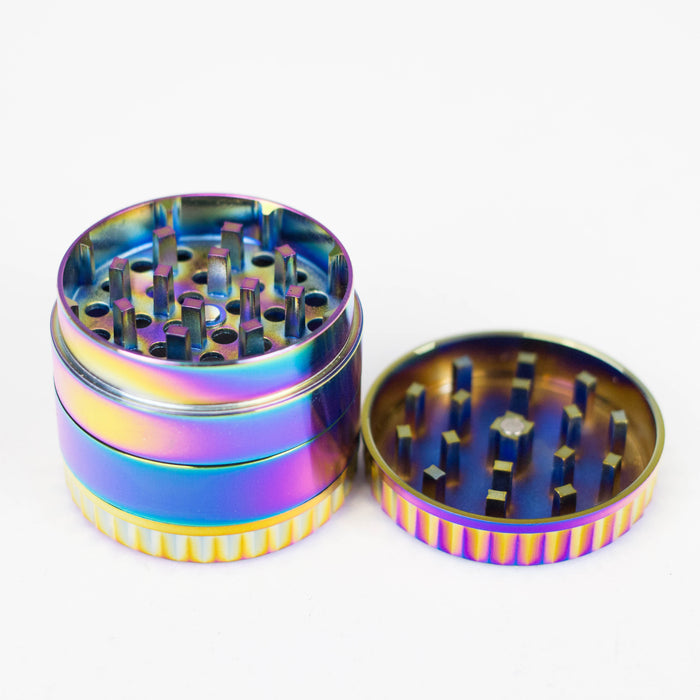 HIT | Rainbow 50mm Metal Grinder 4 parts Grip Cap 12 display [GRI738] Display Pack NIBO Distribution