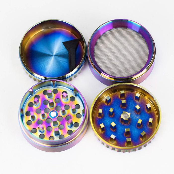 HIT | Rainbow 50mm Metal Grinder 4 parts Grip Cap 12 display [GRI738] Display Pack NIBO Distribution