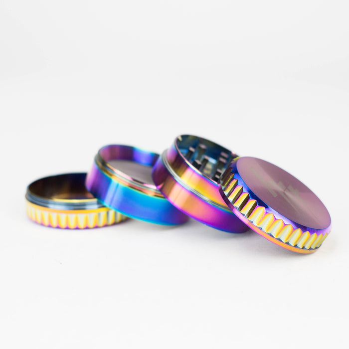 HIT | Rainbow 50mm Metal Grinder 4 parts Grip Cap 12 display [GRI738] Display Pack NIBO Distribution