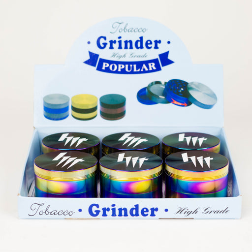 HIT | Rainbow Metal Grinder 4parts 63mm 4parts 6 display [HIT804] Display Pack NIBO Distribution
