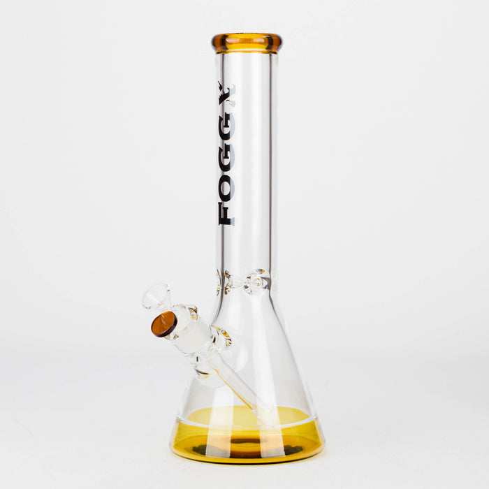 FOGGX | 14" Beaker Glass Bong – 7mm Thick [FT540] Glass Bong LEHIGH WHOLESALE Amber