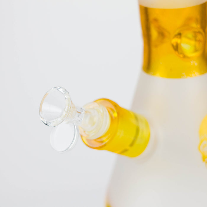 FOGGX | 14" Sandblasted Frosted Big Skull Beaker Water Pipe – 7mm Thick [FT1648ATS] Glass Bong LEHIGH WHOLESALE