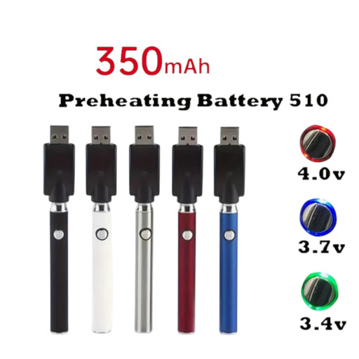Vertex Slim Variable Voltage 510 Battery (350mAh) 510 Battery Super Supplys Inc