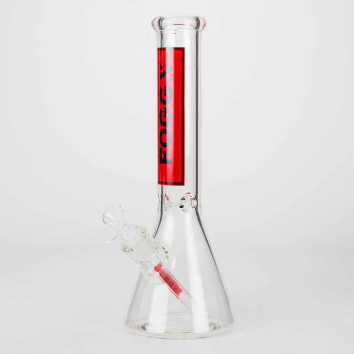 FOGGX | 14" Glass Water Pipe – 7mm Thick [FT590] Glass Bong LEHIGH WHOLESALE Red