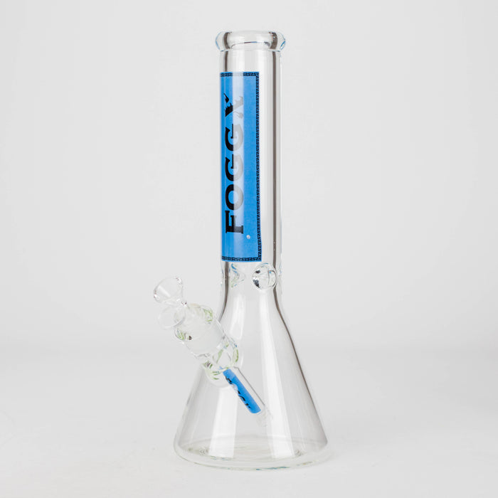 FOGGX | 14" Glass Water Pipe – 7mm Thick [FT590] Glass Bong LEHIGH WHOLESALE Blue