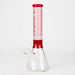 FOGGX | 14" Sandblasted Beaker Glass Water Pipe – 7mm Thick [FT321] Glass Bong LEHIGH WHOLESALE Red