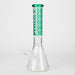 FOGGX | 14" Sandblasted Beaker Glass Water Pipe – 7mm Thick [FT292] Glass Bong LEHIGH WHOLESALE Green