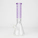 FOGGX | 14" Sandblasted Beaker Glass Water Pipe – 7mm Thick [FT292] Glass Bong LEHIGH WHOLESALE Purple