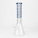 FOGGX | 14" Sandblasted Beaker Glass Water Pipe – 7mm Thick [FT292] Glass Bong LEHIGH WHOLESALE Blue