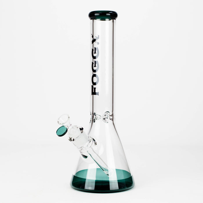 FOGGX | 14" Beaker Glass Bong – 7mm Thick [FT540] Glass Bong LEHIGH WHOLESALE Teal