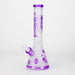 FOGGX | 14" Sandblasted Frosted Small Skull Beaker Glass Water Pipe – 7mm Thick [FT1649ATS] Glass Bong LEHIGH WHOLESALE Purple