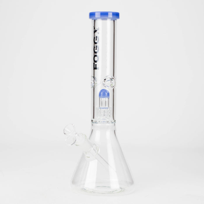 FOGGX | 14" Glass Water Pipe with Percolator [FT187] Glass Bong LEHIGH WHOLESALE Blue