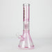 FOGGX | 14" Colored Glass Water Pipe with Percolator [FTLL09] Glass Bong LEHIGH WHOLESALE Pink