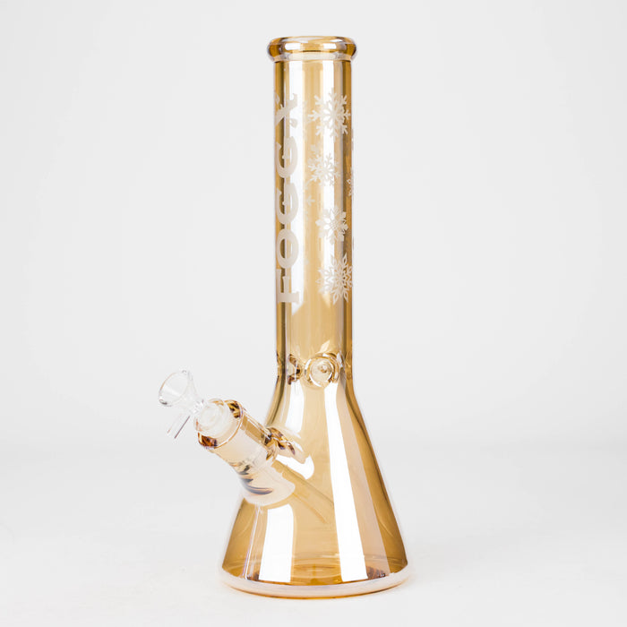 FOGGX | 14" Glass Water Pipe [FTLL01] – 7mm Glass Bong LEHIGH WHOLESALE Gold