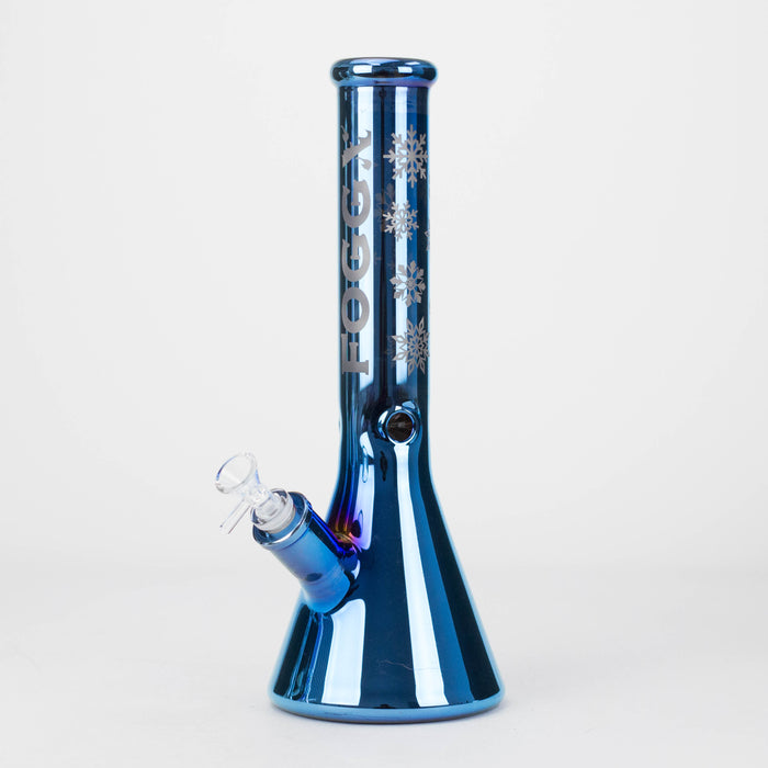 FOGGX | 14" Glass Water Pipe [FTLL01] – 7mm Glass Bong LEHIGH WHOLESALE Blue