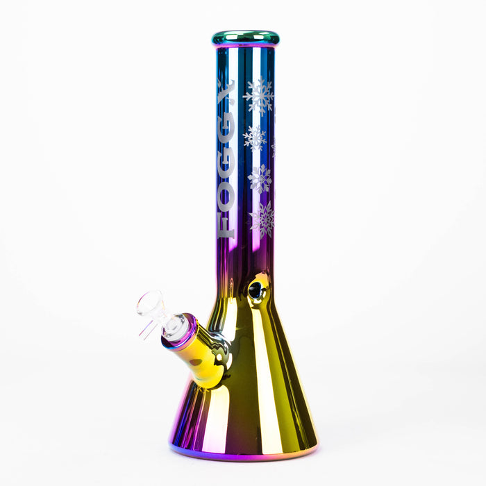 FOGGX | 14" Glass Water Pipe [FTLL01] – 7mm Glass Bong LEHIGH WHOLESALE Blue-Purple