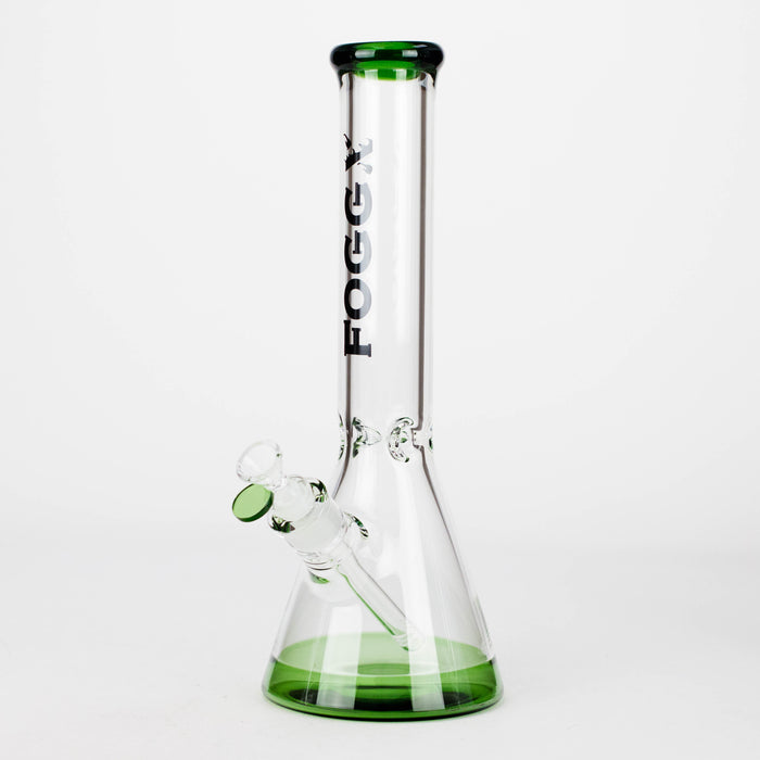 FOGGX | 14" Beaker Glass Bong – 7mm Thick [FT540] Glass Bong LEHIGH WHOLESALE Green