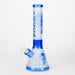 FOGGX | 14" Sandblasted Frosted Big Skull Beaker Water Pipe – 7mm Thick [FT1648ATS] Glass Bong LEHIGH WHOLESALE Blue