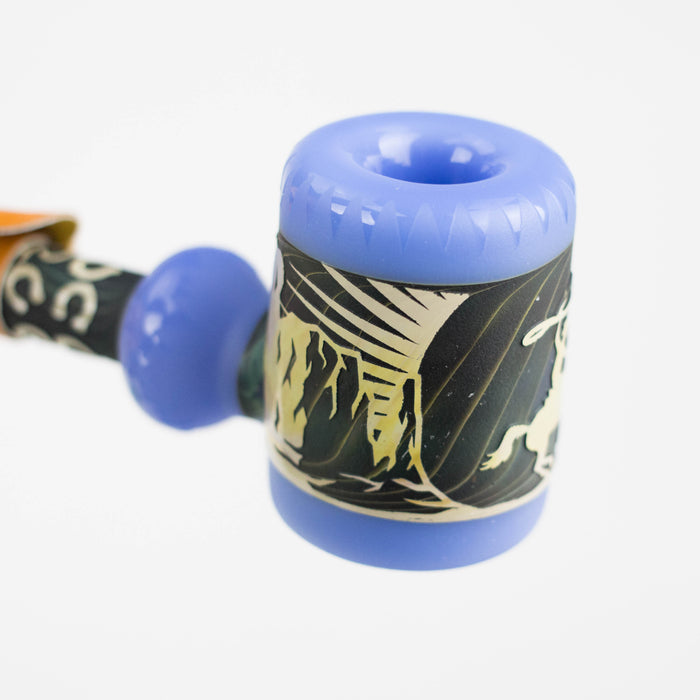 Cheech | 6" Sandblast Hand Pipe – CH-PIPE-249 (Assorted Colors) Glass Pipe Smoking Cat Distribution