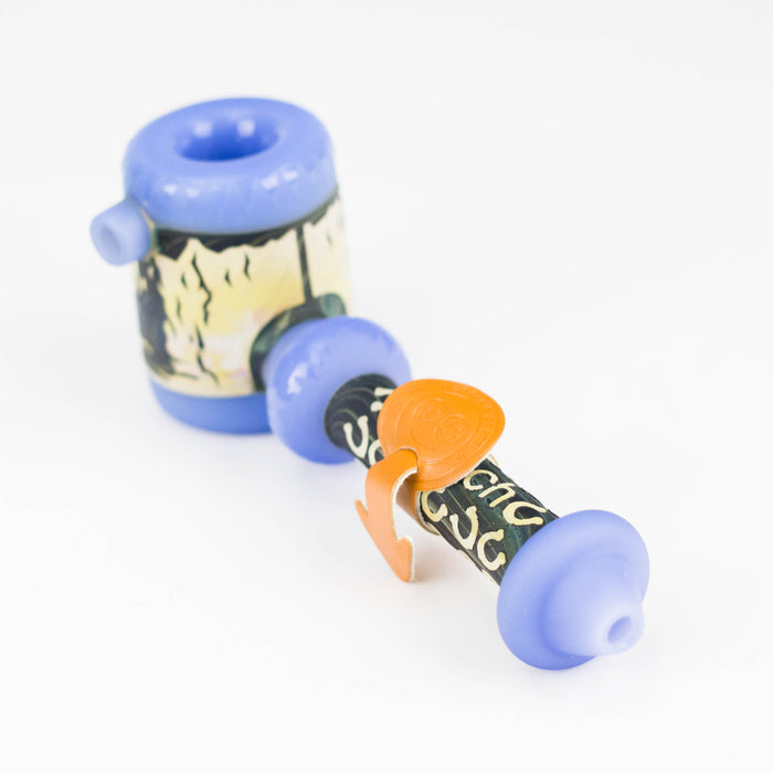 Cheech | 6" Sandblast Hand Pipe – CH-PIPE-249 (Assorted Colors) Glass Pipe Smoking Cat Distribution