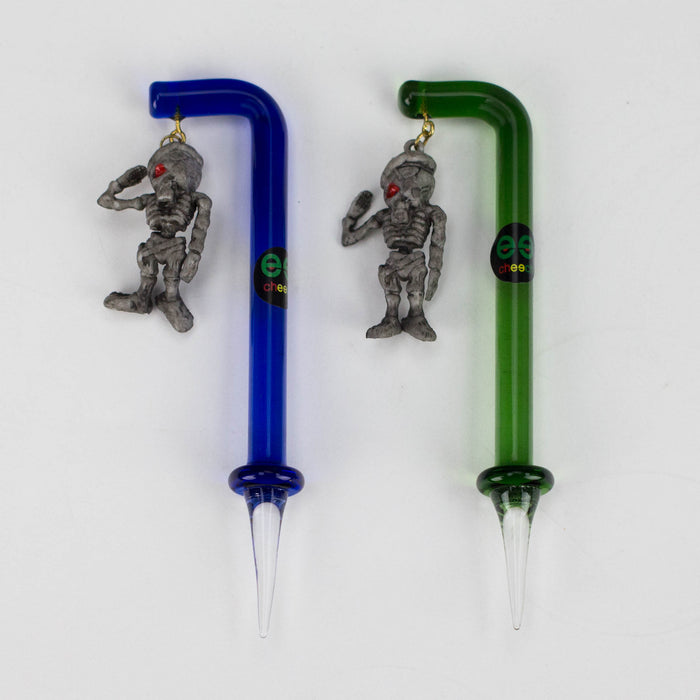 Cheech | Glass Dabber Tool Cap · Dabber · Insert · Clip · Nail Smoking Cat Distribution Skeelton Salute (007)