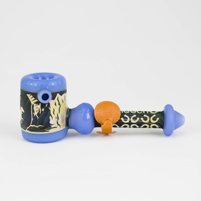 Cheech | 6" Sandblast Hand Pipe – CH-PIPE-249 (Assorted Colors) Glass Pipe Smoking Cat Distribution