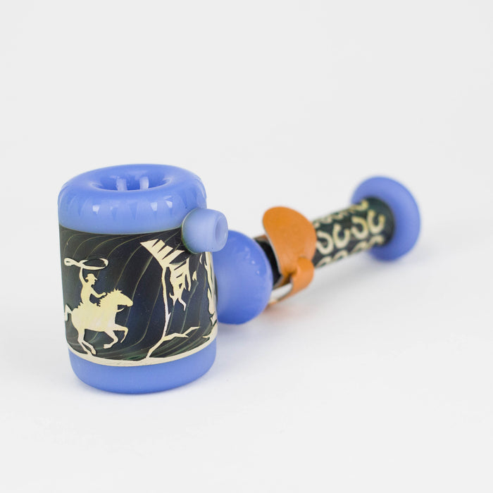 Cheech | 6" Sandblast Hand Pipe – CH-PIPE-249 (Assorted Colors) Glass Pipe Smoking Cat Distribution