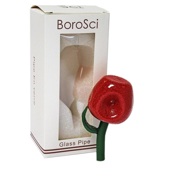 BoroSci | 4.5" Apple Glass Pipe Glass Pipe Maq Distributors