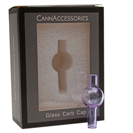 CannAccessories | Glass Globe Directional Airflow Carb Cap (Purple) Cap · Dabber · Insert · Clip · Nail Maq Distributors