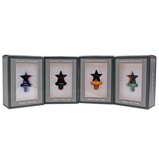 CannAccessories | Glass Star Carb Cap (Blue) Cap · Dabber · Insert · Clip · Nail Maq Distributors
