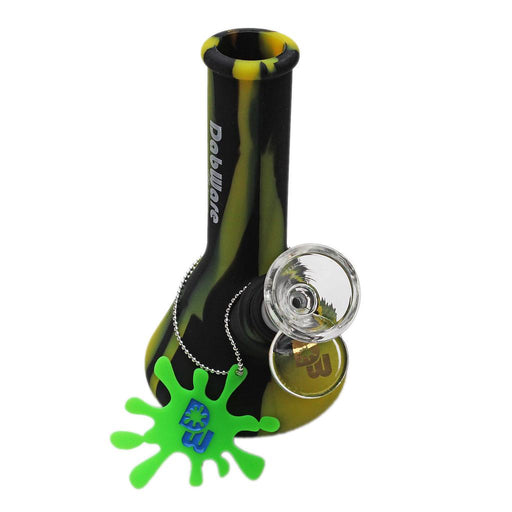 Dabware | 5" Platinum Beaker Silicone Bong Resin · Silicone · Plastic Bong Maq Distributors BlackYellow