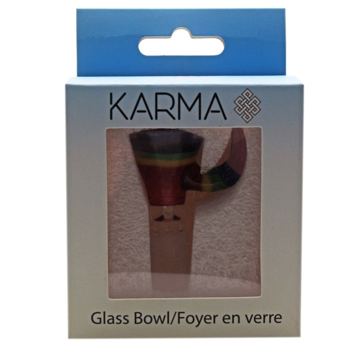 Karma | 14mm Rainbow Glass Bowl Bowl · Popper Maq Distributors
