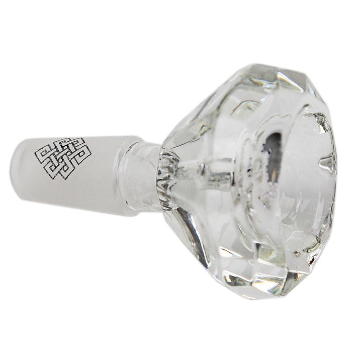 Karma | 14mm Diamond Glass Bowl Bowl · Popper Maq Distributors Clear