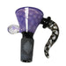 Karma | 14mm Honeycomb, Black Joint Glass Bowl (Purple) Bowl · Popper Maq Distributors